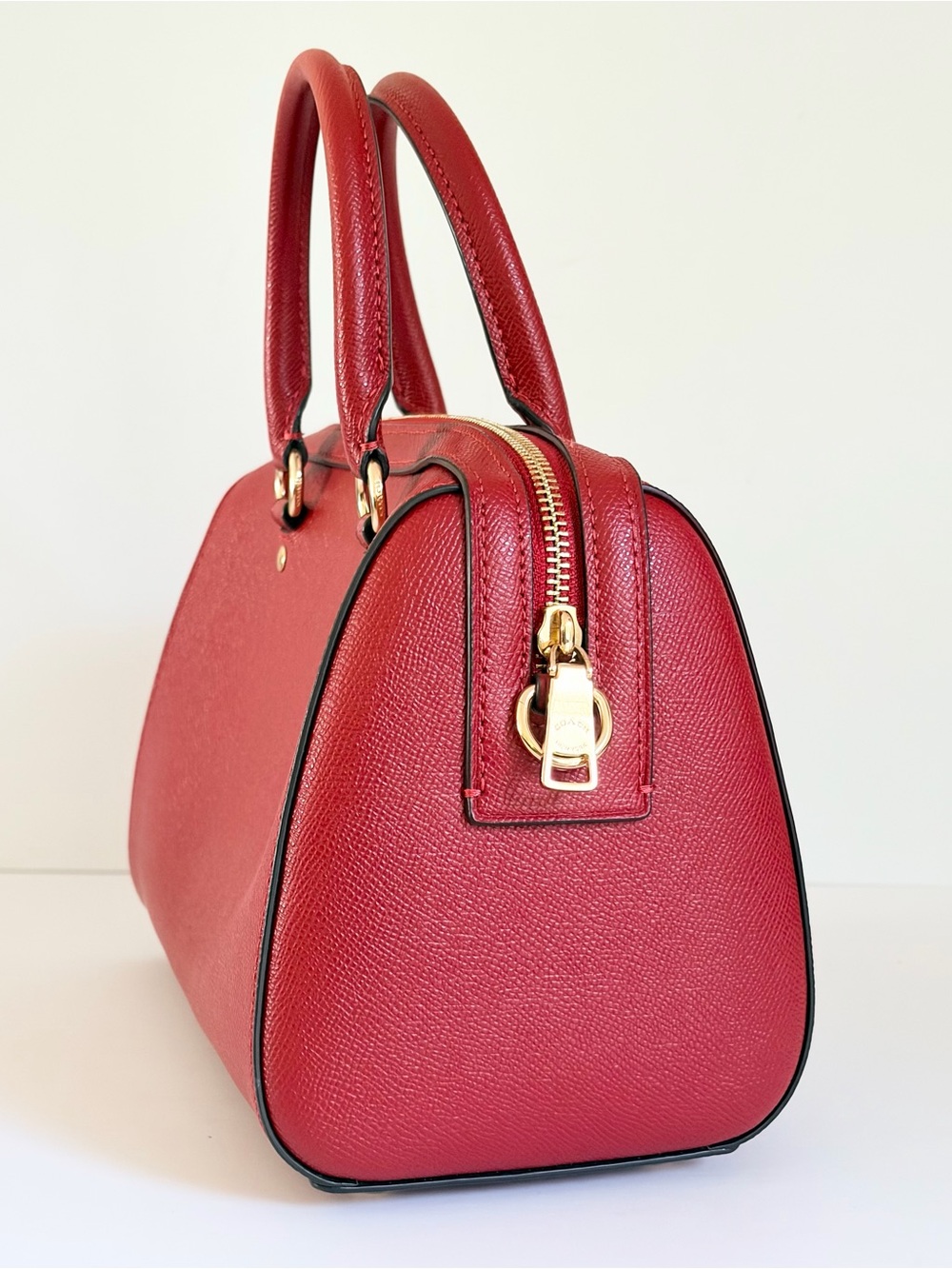 Coach Rowan Red Leather Satchel Bag - Picture 5 of 9